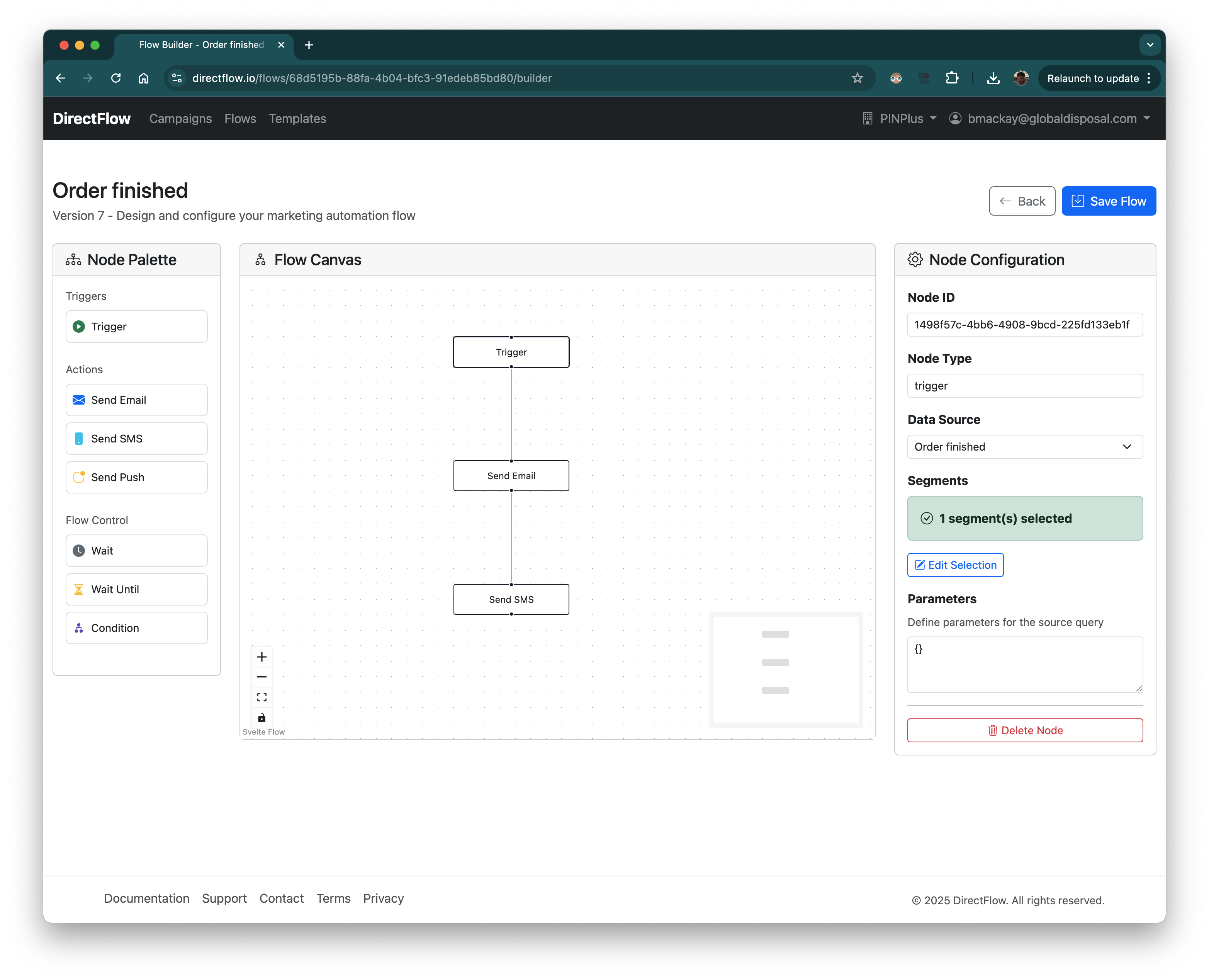 DirectFlow Dashboard Interface