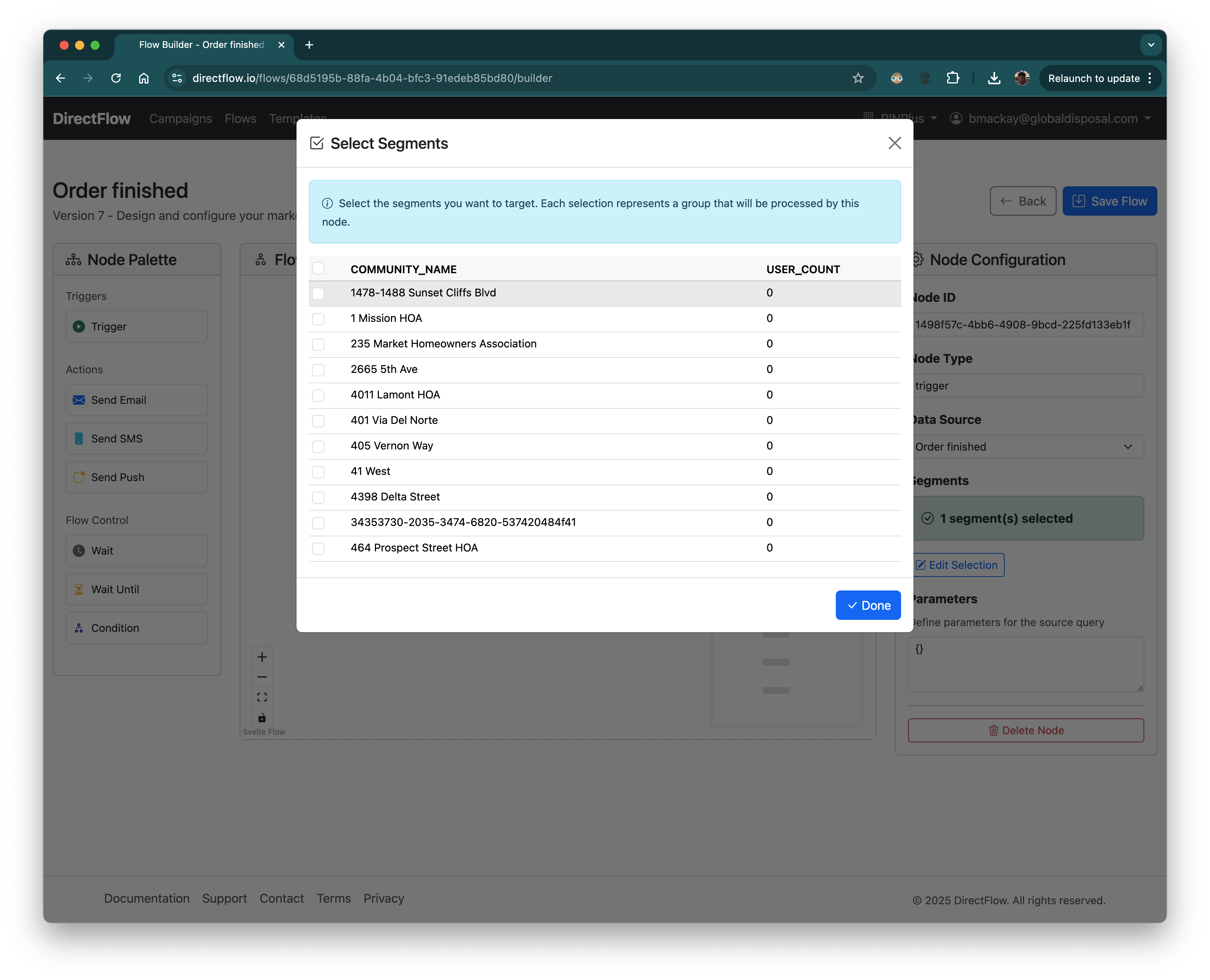 DirectFlow Dashboard Interface