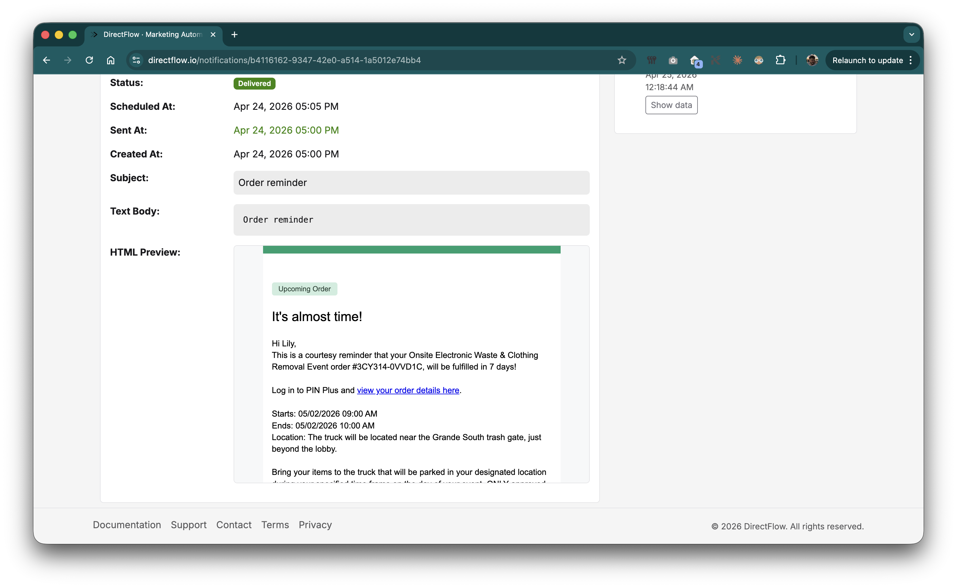 Notification Detail